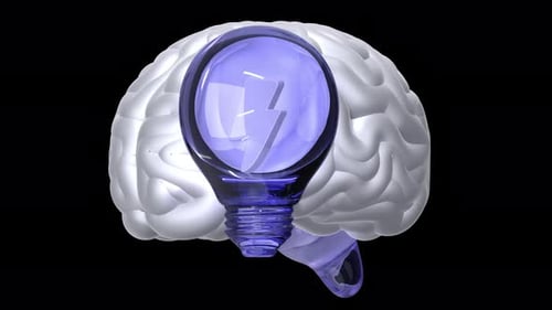 Glass brainstorming 3D Animation | Alpha Channel | Transparent Background