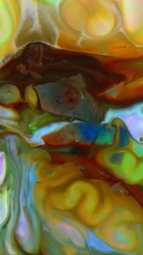 Texture de peinture colorée verticale abstraite étalée de manière mystique sur fond 9