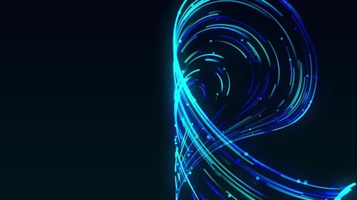 Abstract Futuristic Blue Light Trails Background Loop