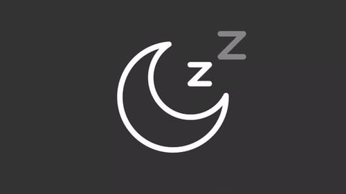 Animación de línea blanca del icono de la interfaz de usuario de la luna