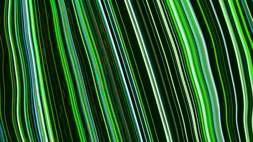 Animation with Moving Stream of Colorful Wavy Lines