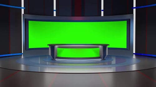 Loop de fundo do 3D Virtual News Studio Ab005