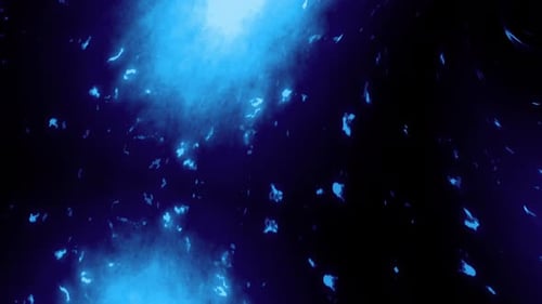 Dynamic Abstract Blue Glowing Particle Background