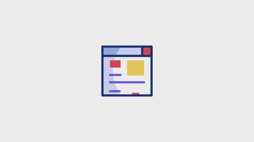 Minimalist Web Browser UI Interface Animation