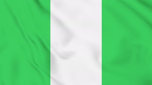 Animated Flag of Nigeria Waving in Wind