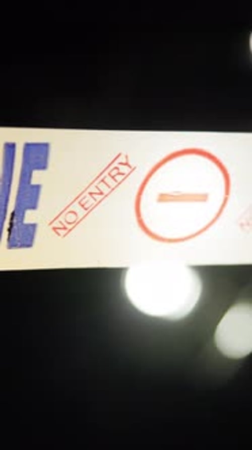 Crime Scene Tape at Night