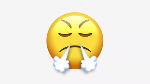 Face With Steam From Nose Emoji Animation