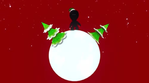 Animated Christmas Background Scene : Snowball