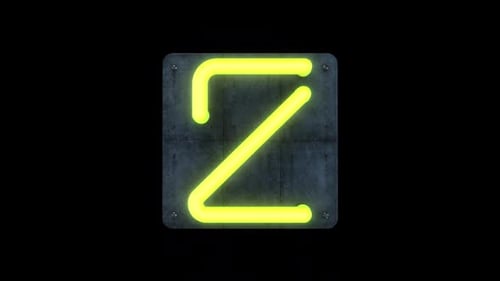 Enseigne au néon lettre Z