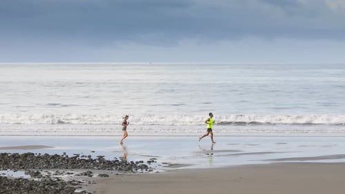 Running Along Beautiful Uvita Beach in Stunning Costa Ricas Coastline