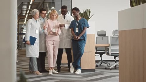Portrait of Diverse Doctors Team at Hospital