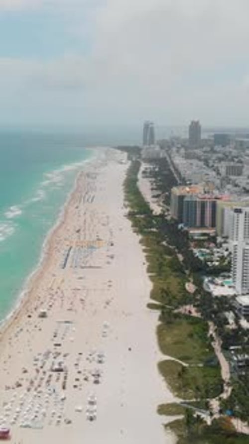 Drone Aerial View at Miami South Beach Florida