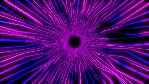 Abstract Futuristic Tunnel with Glowing Neon Lines Background