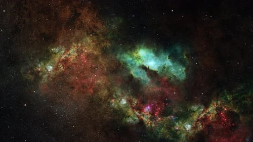 vista da nebulosa no espaço sideral 4k