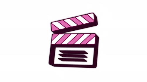 Cartoon Action Cinema Icon Alpha Animation