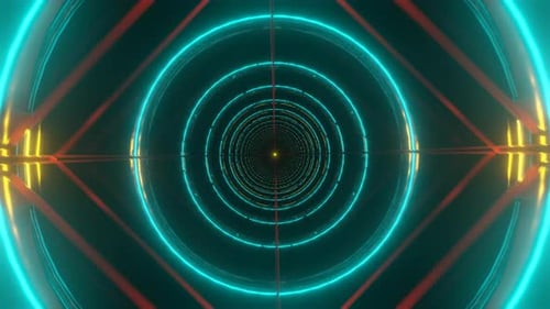 Luminous and Captivating Scifi VJ Background with a Psychedelic and Hypnotic Touch in a Seamless