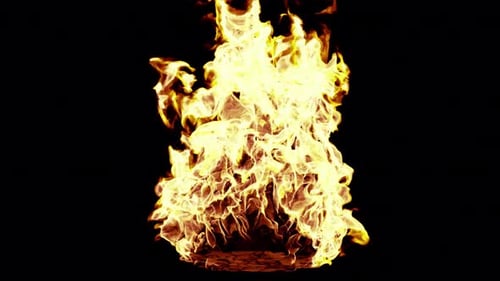 Dynamic Fire Burst with Alpha Channel for Visual Effects