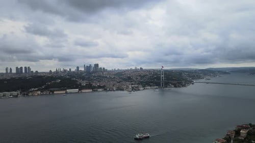 aerial Istanbul Bosporus