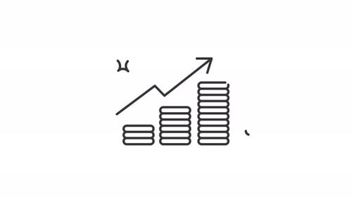 Animated Business Growth Bar Chart Icon
