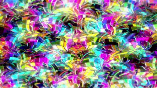 Abstract Cracked Mirror Stained Glass Window 04. 4 K