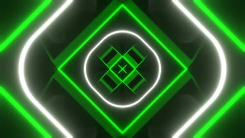 Green And White Hypnotic Neons Moving Background Vj Loop In 4K