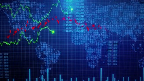 Stock Exchange Trading Investment and Financial Concept Stock Market Economic Graph