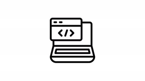 website line icon animation