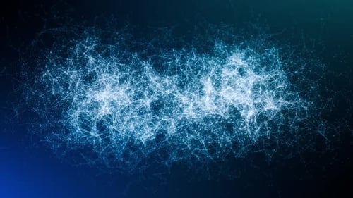 Futuristic Plexus Network Neural Data Visualization
