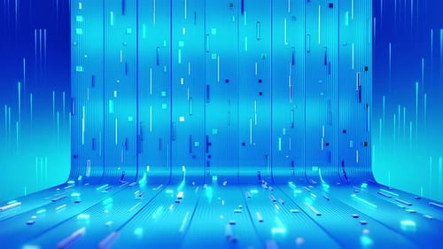 Futuristic Technology Background with Glowing Blue Data Streams