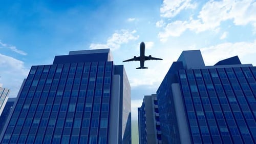 Airplanes Passing Overhead During Flight