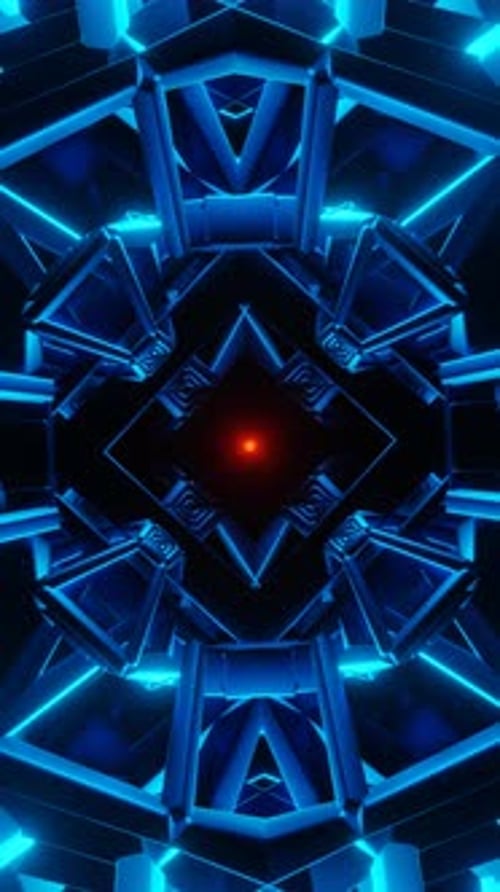 Vertical Video of a Seamless Loop of Dynamic Light Effects and Geometric Patterns