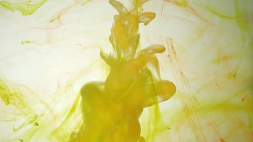 Ink Dispersion in Water: Abstract Color Swirls