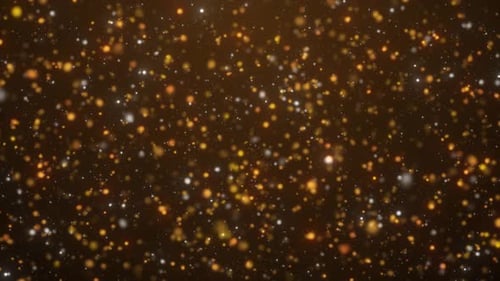 Elegant Golden Particles Floating Background Animation