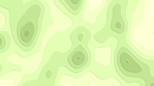 Animated Abstract Green Contours Loop Background