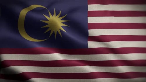 Realistic Waving Flag of Malaysia Background