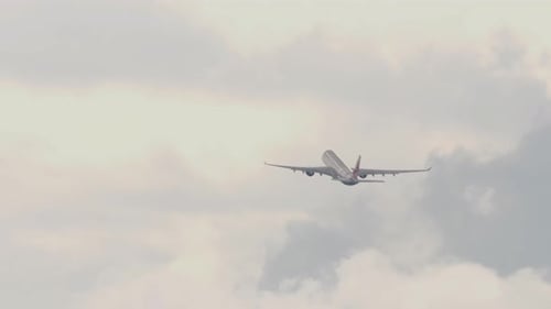 Airplane Taking Off Rear View