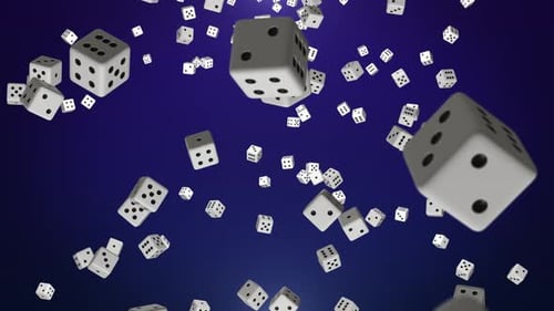 Casino Style Falling Dice Loop Background