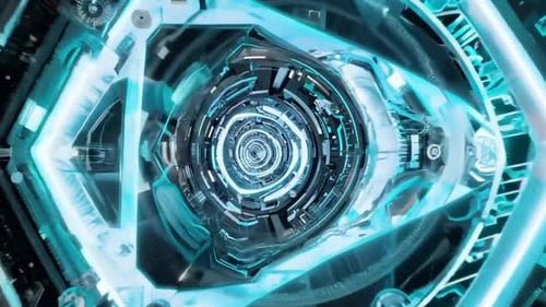 Futuristic VJ Tunnel Loop Background