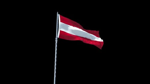 Realistic Waving Flag of Austria Seamless Loop