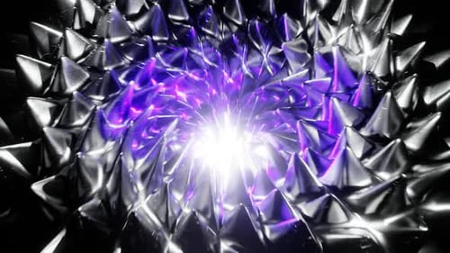 Steel And Purple Predatory Fruit Background Loop Animation In 1080Hd