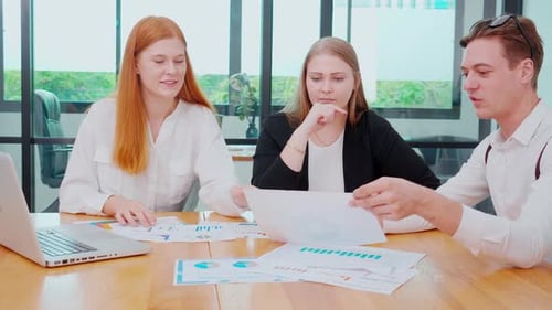 Group of business people meeting team for planning and strategy marketing at office.