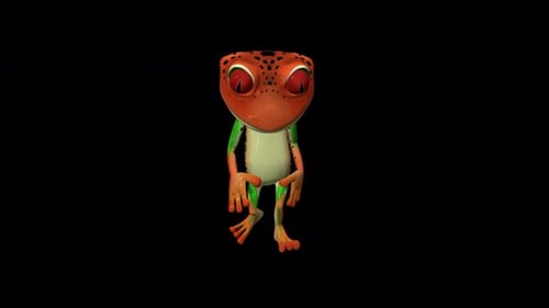 Toon Frog Humanoid Depressed Walk