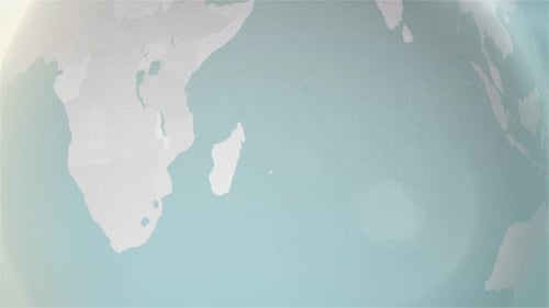 Animated Globe Zoom with Namibia Country Highlight Reveal