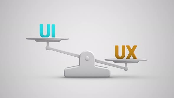 UI vs UX balance scale looping animation, Backgrounds Motion Graphics ...