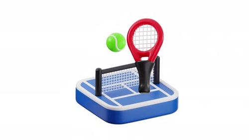 3d Icon Animation Tennis