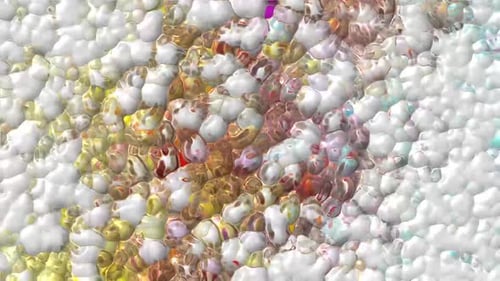 3D-Rendering mit abstrakten bunten Blasen