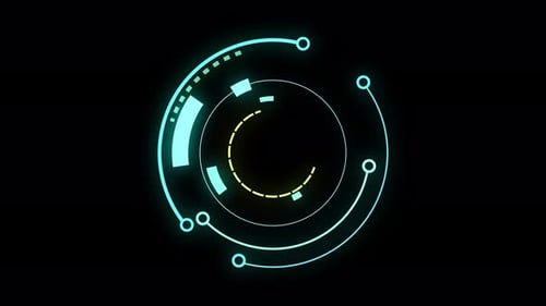 Interfaz de pantalla de ciencia ficción HUD abstracta de alta tecnología