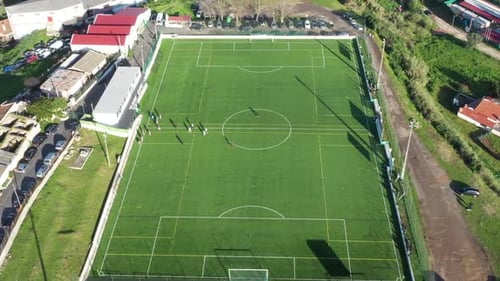 Aerial View of Football Field