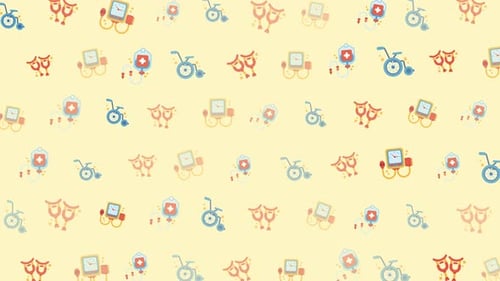Medical Healthcare Seamless Pattern Hospital Equipment Wellness