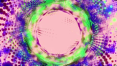 Abstract Halftone Dot Swirling Portal Background Loop